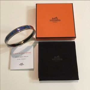 AUTHENTIC Hermès Blue Enamel Bracelet
